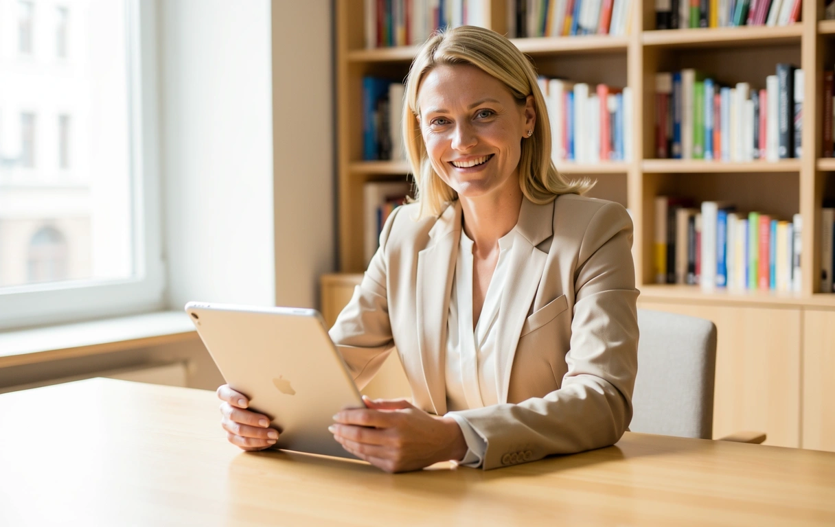 Ernährungsberaterin im Büro